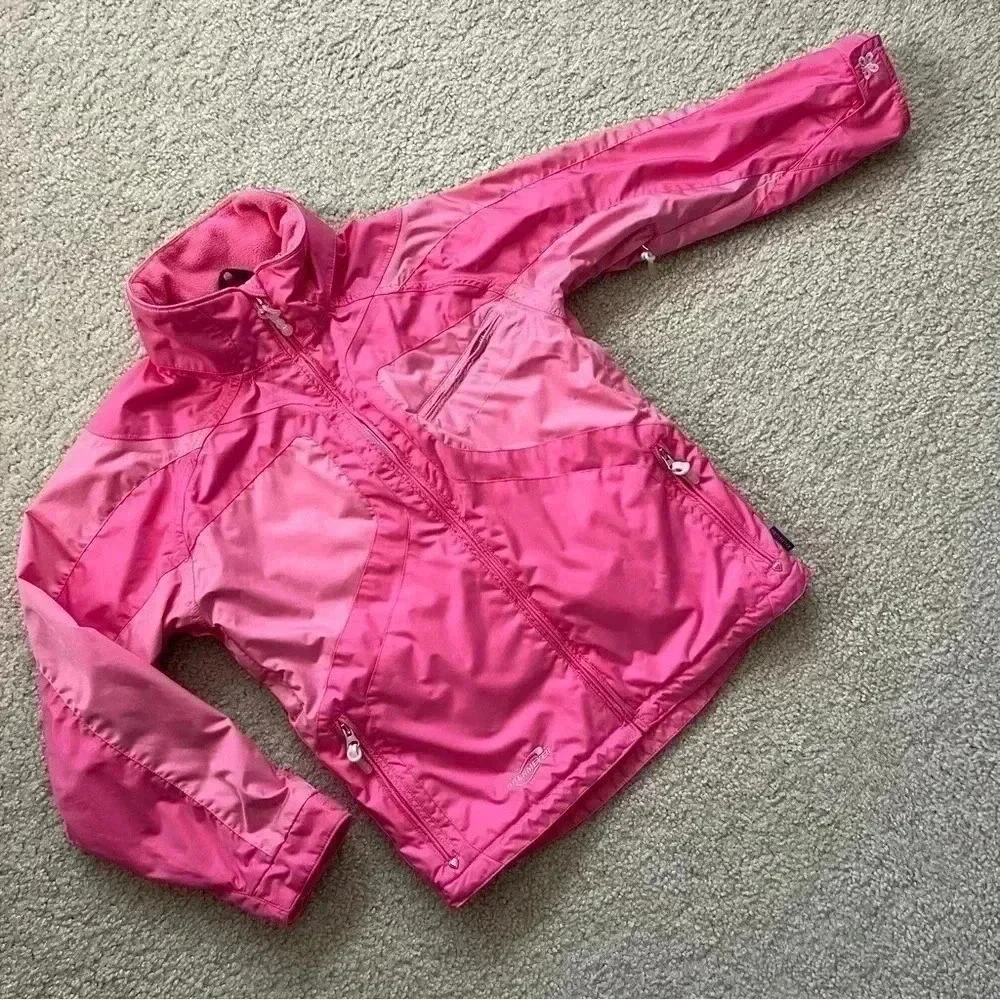 Obermeyer Zenon Shell Waterproof Jacket Coat Pink Juniors Size 14 Kids Snow Ski